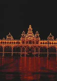 Maharaja palace Illuminated, Mysore