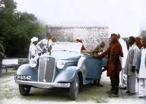 Mahatma Gandhi arrival Utmanzai visit to North West Frontier Provinces, October 9, 1938