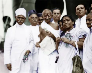 Mahatma Gandhi before departure to England at mole, Mumbai, Maharashtra, India, Asia, August 29, 1931, Asia