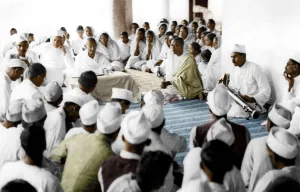 Mahatma Gandhi presiding over All India Literature Conference, Nagpur, Maharashtra, India, Asia, April 24, 1936, Asia