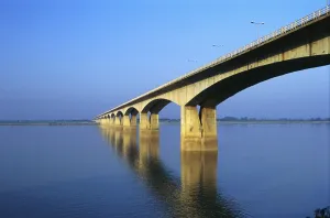 Mahatma Gandhi Setu longest river bridge over Ganga at Patna, Bihar, India, Asia