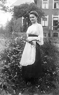Maid Picking Margaritas in the Garden