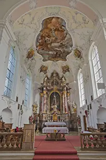 Main altar and ceiling frescoes