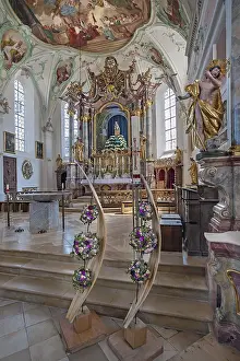 Main altar and ceiling frescoes