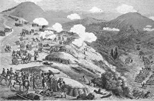 Main attack by the Turks on the Russian positions at the Schipka Pass