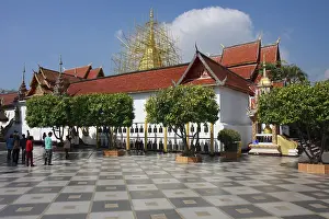 Main building with stupa and bells