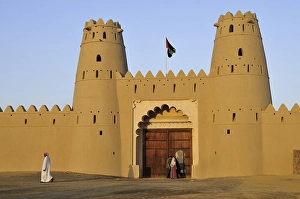 Main entrance of the Al Jahili Fort, Al Ain, Abu Dhabi, United Arab Emirates, Arabia, the Orient, Middle East, Asia