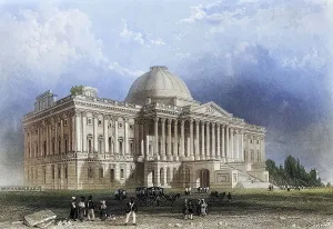 Main facade of the Capitol Building Washington USA