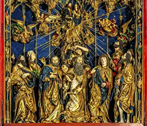 Main shrine, death of Mary in the circle of the Apostles with the Assumption of Mary