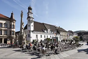 Main Square with Town Hall and Plague Column