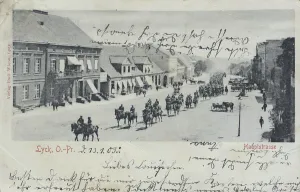 Main street in Lyck, formerly East Prussia
