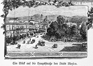 Main street, traffic, horse-drawn carriage