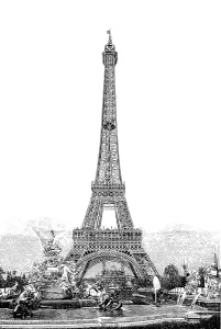 Main symbol of the fair, the Eiffel Tower