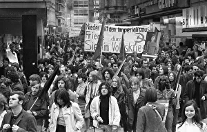 Mainly students demonstrated for a hands off Laos in 1970 in Bonn against the deployment of the US army in Indochina