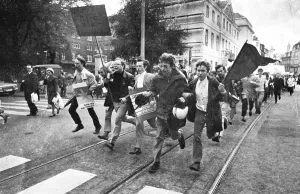Mainly students demonstrated for a hands off Laos in 1970 in Bonn against the deployment of the US army in Indochina