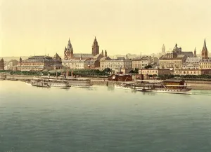 Mainz, seen from the bridge over the Rhine