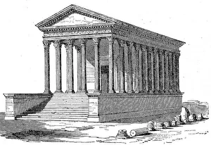 Maison Carree, France, a temple in ancient Nemausus