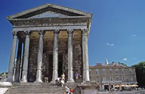 Maison Carree Roman temple in Nimes