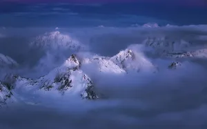 Majestc Caucasus mountains looking from mt