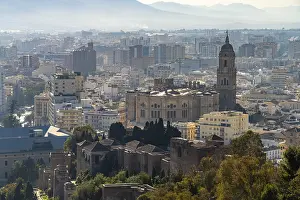 Malaga and the cathedral in the haze