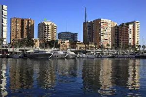 Malaga, on the port promenade Muelleuno