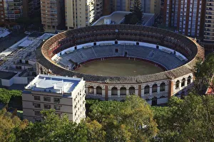 Malaga, View from Castillo de Gibralfaro to the Bullring