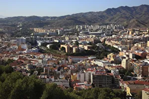 Malaga, view from Castillo de Gibralfaro over part of the city
