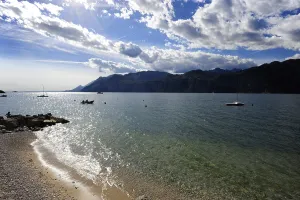 Malcesine beach, Lake Garda, Lago di Garda