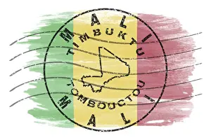 Mali Timbuktu Round Seal Map Design