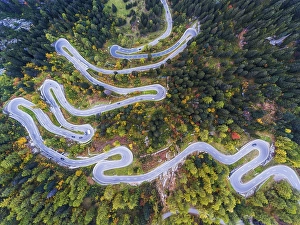 Maloja Pass, winding Swiss Alpine pass
