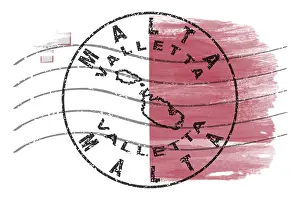 Malta Valletta Round Seal Map Design