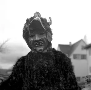 Man with mask, carnival, around 1950