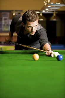 Man playing billiard