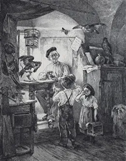 Man preserving zoological specimen