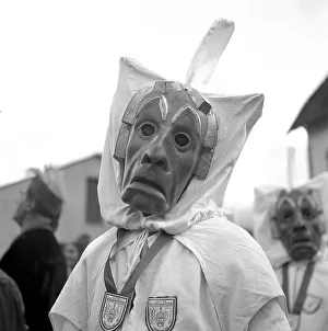 Man with sad looking mask, carnival