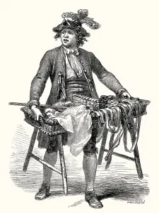 A man selling ribbons, Paris, France