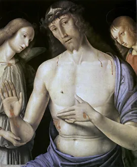 Man of Sorrows with Two Angels, c