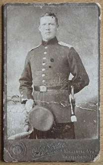 Man in uniform c. 1890, visiting format