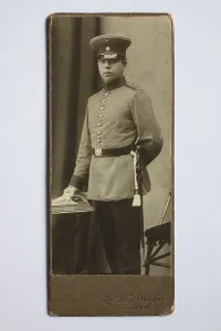 Man in uniform c. 1890, visiting format
