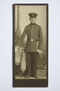 Man in uniform c. 1890, visiting format