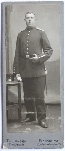 Man in uniform c. 1890, visiting format