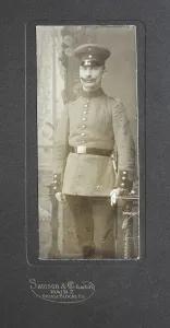 Man in uniform c. 1890, visiting format