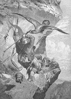 Man wants to plunder an eagle's nest