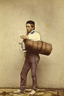 A man, water carrier, water seller, c