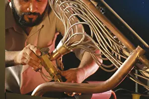 Man working in factory, india