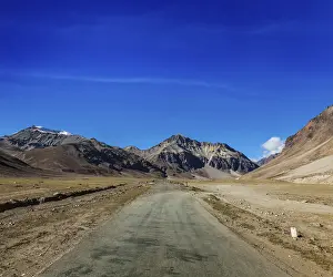 Manali-Leh road to Ladakh in Indian Himalayas near Sarchu