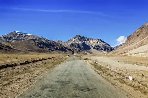 Manali-Leh road to Ladakh in Indian Himalayas near Sarchu