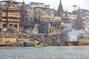 Manikarnika Ghat, main cremation ground at the ghats of Ganges river