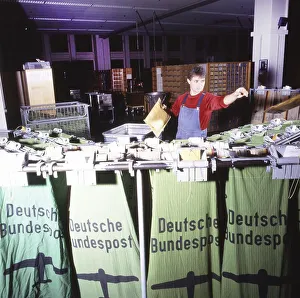Manual sorting worker at the post office, Dortmund