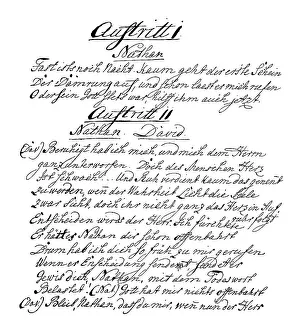 Manuscript of David, a drama handwritten by Friedrich Gottlieb Klopstock